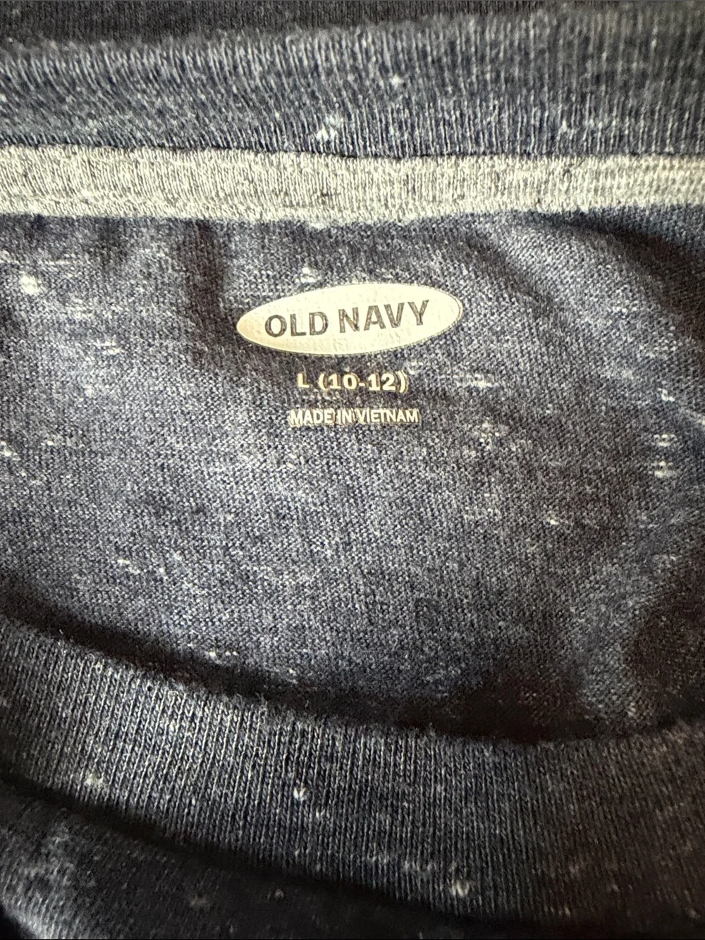 Boys Old Navy Navy Speckled Long-Sleeve Tee Size 10/12
